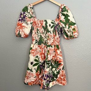 H&M Floral Puff Sleeve Romper